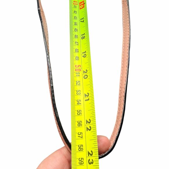 Elliott Lucca Blush Leather Crossbody Bag Chain Strap Zip Pocket - Picture 12 of 14